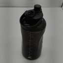 HydroPal 1 Gallon Water Bottles with Straw, 128 oz Water Bottle BPA Free Innovative 2-IN-1 Lid Gym Bottle with Times to Drink Motivational, Large for Sports Fitness Camping Water Jug 13.8X5.5 inch (Obsidian Black)