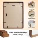 18x24 Picture Frame Walnut Wood Wall Photo Frames Matted to 16 x 20