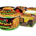 Nissin Hot & Spicy Fire Wok, Sizzlin' Rich Pork, 4.37 Ounce (Pack of 6) (EXP 09/02/26)