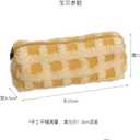 2 x Pencil Case Pen Case Office College School Storage Bag Pouch Holder Box Organizer Makeup Pouch Cosmetic Bag Aesthetic Cute Pencil Case for Girls Boys Kids (Red)