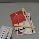 J MARK Paint Set  Mini Canvas Acrylic Painting Kit with Wood Easel, Canvases, Paint, Brushes & More (14 Pcs)