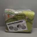 Colorful 8x10 Outdoor Area Rug Washable Multicolored Patio Rug Tropical Botanical Floral Chenille Waterproof Outdoor Carpet Non-Slip for Deck, Backyard, Porch, Green