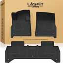 LASFIT Floor Mats for Rivian R1T 2025 2026, All Weather Floor Liner TPE Custom Fit Car Mats for Rivian R1T 1st & 2nd Row Rubber Mats, Black,Tasteless, Durable and Easy to Clean