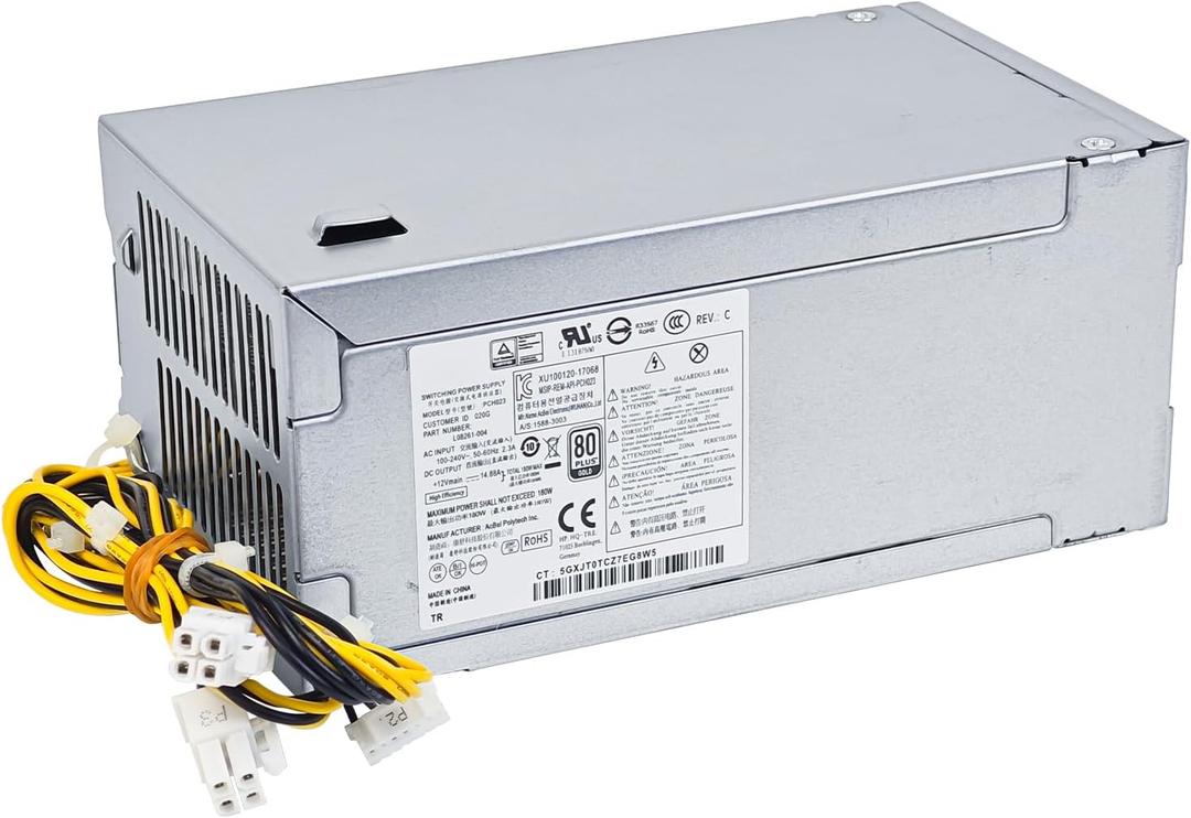 S-Union Upgraded L08261-004 PCH023 180W Power Supply PSU Compatible with HP ProDesk G5 Pavilion 590-p0XXX 590-P0097CB PCG003 HK280-85PP L70042-004 L08261-006 Entl18 SFF L08261-004 Power Supply