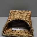 Boho Woven Wall Hanging Basket  Water Hyacinth Flat Back Basket for Front Door, Wall Mounted Storage & Entryway Organizer, Rustic Farmhouse Wall Decor, Housewarming Gift