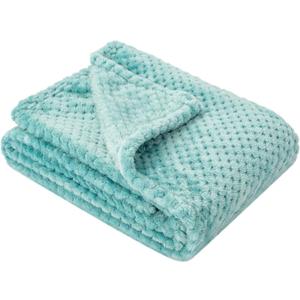 Fuzzy Blanket or Fluffy Blanket for Baby, Soft Warm Cozy Coral Fleece Toddler, Infant or Newborn Receiving Blanket for Crib, Stroller, Travel, Decorative (28Wx40L, XS-Blue Bell)