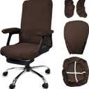 Office Chair Cover Set,Stretch Desk Chair Cover,Brown,Large