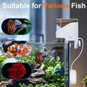 WiFi Automatic Fish Feeder with 2.5K Camera, 2.4/5G Smart App Control, Vacation Feeding Timer, Remote Precision Flake Fish Dispenser, 200ml Moisture-Proof Aquarium Feeder for 10+ Gallon Tanks