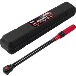 Hairich 1/ 2-Inch Drive Click Torque Wrench, Dual-direction 40-300ft.lb/ 33.9-406.8Nm, 72-tooth Torque Wrench with Dual Range Scales, ±3% High Precision