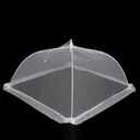 Foldable Square Food Cover with Mesh Design, Detachable 43cm Picnic Grill Protector, Anti Fly Dining for Outdoor Use 4 Pack