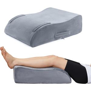 Leg Elevation Pillow,8'' Leg Support Pilllows Elevating Legs for After Surgery,Swelling, Circulation, Back,Hip,Knee Pain Relief,Memory Foam Wedge Pillow for Post Surgery Recovery