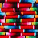 Mexican Serape Cotton Blankets Tablecloth Table Cover for Wedding Home Outdoor Party Decorations, Bright Colorful Fringe Stripe Throws Tapestry Blanket Picnic Mat Rug, Red 59 x 84 inches