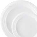 Plastic White Plates, 9 Inch, Case of 400 (4 packs x 100)