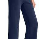 G4Free Smoofit Wide Leg Capri Pants for Women Adjustable Shockcord High Waist Summer Travel Casual Pants with Pockets (Blue, XS)