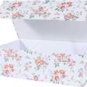 LFBOX Floral Gift Box with Magnetic Lids 13.8x8.3x4.4 in, Large Bridesmaid Proposal Boxes, Rectangle Wedding Decorative Storage Box 1 Pack