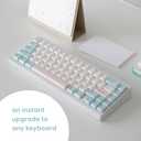Dokodoko Rainy Pig Keycaps - PBT Cherry Profile, Dye-Sub, 168 Keys, Cute Minimalist Pastel Set for Mechanical Keyboards