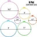 Mr. Pen- Embroidery Hoops Set, 6 pcs, 3.4 inch to 10.2 inch, Assorted Colors, Plastic Embroidery Hoop, Cross Stitch Hoops, Embroidery Rings, Cross Stitch Plastic, Sewing Rings Hoops.