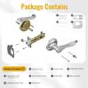 HOSOM 6 Pack Door Handle Interior Passage Door Levers No Locking Hallway Closet Doors Knobs Handle Set Keyless Wave Style Lever Door Handles Satin Nickel Door Knob