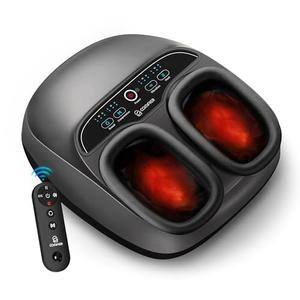 COMFIER Shiatsu Foot Massager with Heat, Electric Feet Massager Machine for Plantar Fasciitis Neuropathy,Gifts for Women,Men,Remote Control,Pause Function,Foot Warmer (Gray)