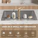 Faucet Mat for Kitchen Sink, Diatomite Stone Drying Sink Protectors, Bathroom Faucet Splash Guard, Quick Dry Water Absorbing, Non-Slip Stone Tray for Kitchen Counter, Grey, 23.6" x 3.9" (Gray)