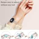 Wearlizer Metal Bands Compatible with Samsung Galaxy Watch 8 Band 40mm 44mm/Watch 8 Classic 46mm, No Gap Dressy Stainless Steel Chain Strap Wristbands Accessories for Women