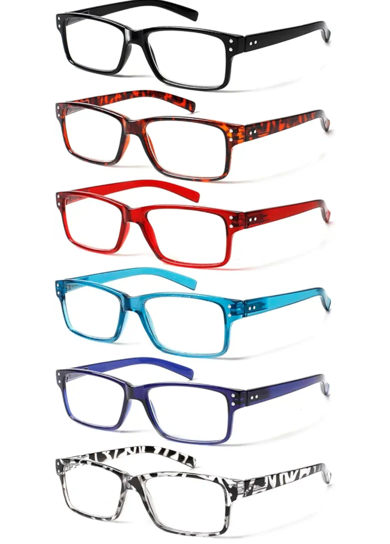 NORPERWIS Reading Glasses 6 Pairs Quality Readers Spring Hinge Glasses for Reading for Men and Women (6 Pack Mix Color -3, 1.00)
Amazon's Choice