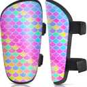 Shin Guards Soccer Kids Girls Youth,Shin Pads Shin Guard Protection Kids Girls Toddler,Soccer Shin Guards for Kids 2-7 Years Old Girls Toddler,Soccer Equipment for Football Games (Small, Rainbow Mermaid)