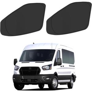 Front Side Window Sun Shade for 2015-2024 Fo-rd Transit Van High and Medium Roof Accessories, Foldable Window Sunshade Sun Visor Protector, Side Shades Sun Shield Blocks UV Ray Heat, Pack of 2