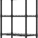 GIOTORENT 5-Wire Garage Shelving Storage Shelves, Kitchen Storage Adjustable Shelf, Metal Shelves 500Lbs Capacity 21" L x 11.8" W x 53.8" H for Laundry Bathroom Pantry Closet, Black (11.8D x 21.0W x 53.8H (5Tier))