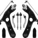 Control Arm, 12PCS Front Lower Tie Rod Boot Stabilizer Link Suspension Kit Replacement for 2010-15 Toyota Prius 2012-15 Prius Plug-In 2011-17 Lexus CT200h (Not Fit C or V)