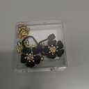 Straw Covers for Stanley Cup Accessories: Black Decorations for Stanley 30 oz & 40 oz Tumbler with Handle, Bling Letter Charms and Flower Silicone Straw Cap Topper, Trendy Stuff for Teen Girls & Women