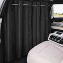 ZATOOTO Car Divider Curtain, Car Privacy Curtains with Pole Backseat Blackout Curtain for Car Camping Travel and Breaks, Lengths Adjustable for Most Cars, Sedan, Vans, SUVs (5.25 ft * 3.48 ft)