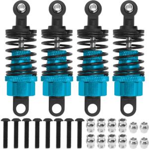 4Pack ShareGoo 52mm Shock Absorbers Assembled Compatible with Tamiya 1/10 TT-01 TT-02 TA05 TL-01 TA03 MF-01X RC Car Chassis Upgrades Parts (Blue)