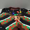 JOYIN Ugly Christmas Sweater Women Men Couples, LED Light Up Ugly Christmas Sweater Kids 2025 Reindeer(Black M)