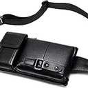 Men's Leather Sling Bag,Chest Shoulder Backpack, Water waterproof Crossbody Bag