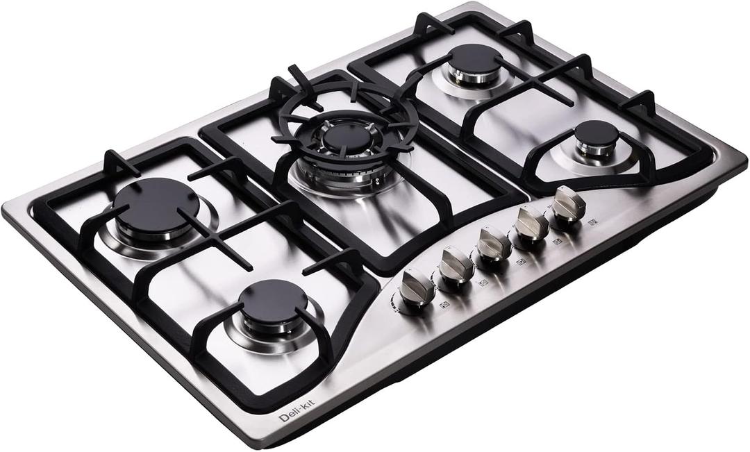30 Inch Dual Fuel Sealed 5 Burner Stainless Steel Gas Cooktop Drop-In Gas Hob DK257-A10