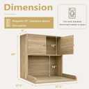 Washer Dryer Countertop with Cabinets, 2-Tier Laundry Countertop with Shelf