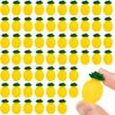 CLESDF 60Pcs Mini Resin Pineapple, Artificial Tiny Pineapple Figurines, Fake Pineapple Decor for Party Fruit Bowl Home Kitchen Photography Props