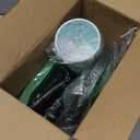 WELLIFE 210Pcs Green Plastic Plates, Clear and Green Plates Set, Party Supplies Including Plastic plates, 12OZ Cups, Disposable Cutlery and Paper Napkins Serve 30 Guests