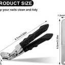 Nail Clippers for Seniors, Nail Clipper Nail File Set Wide Jaw Opening Nail Clippers Angled Head Fingernail Clippers Curved Toenail Toe Nail Cutter Gift for Thick Nails Men Women