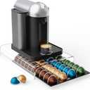 Storage Drawer for Nespresso Vertuo Coffee Pod Holder for Counter Acrylic Coffee Capsule Organizer - 40 Pods