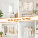 Tension Curtain Rod 26 to 48 Inch Adjustable Tension Rods 6 Pack Expandable Spring Tension Rod White No Drilling for Closet Kitchen Cupboard Wardrobe Door Bookshelf DIY Projects