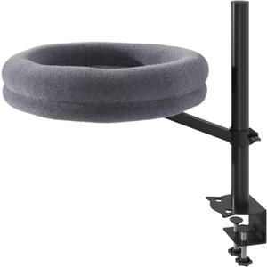 Cat Desk Bed Desktop Large Nest-Sturdy Dual Clamps Supports Up to 50 lbs,360 Adjustable Desktop Cat Perch with Soft Faux Fur Cover,Elevating Hammock for Home Office