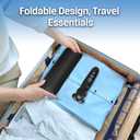 Airplane Foot Hammock for Plane Travel Essentials, Airplane Foot Rest with 2 in 1 Removable Support Pad, Adjustable Foot Hammock with Thicken Memory Foam, Foot Rest for Plane Travel Foot Leg Rest (Black)