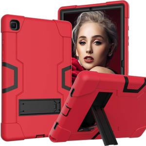 Samsung Galaxy Tab A7 10.4 Case 2022&2020, Slim Heavy Duty Hard PC Soft Silicone High Impact Protective Case for Galaxy Tab A7 10.4 inch 2022 &2020 (SM-T500/T505/T507/T509),Red/Black