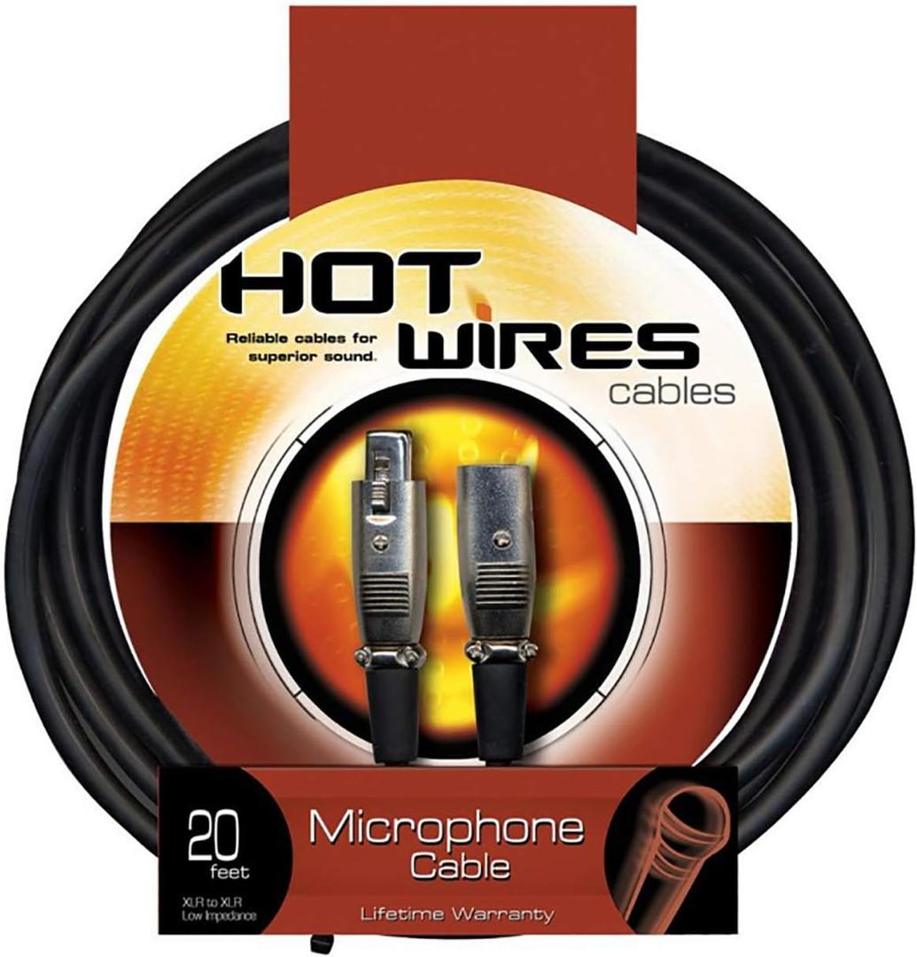 OnStage On-Stage Hot Wires Economy XLR Microphone Cable, 20 Feet