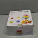 ECOBERI Collapsible Silicone Food Storage Containers, BPA Free, Microwave, Freezer and Dishwasher Safe, Lunch, Meal Prep, Travel, Space-Saving (Assorted Colors-Sizes 4pc)