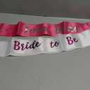 GDTO8820 Team Bride 7pc Satin Sash Set - Sophisticated & Fun Party Favors for Bachelorette Party, Bridal Shower & Wedding Party (7pc Set, White & Pink) Only 2
