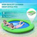 4/6/8/10/12FT Water Hammock Inflatable Floating Dock, Round Floating Ring Lake Floats for Adults, Heavy Duty Pool Float Raft for Ocean and Lake
