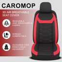CAROMOP Breathable Car Seat Cover 2 Front Seats, 3D Air Mesh Cloth Seat Covers for Cars, Universal Fit Automotive Car Interior Covers for SUV Vans Sedans Trucks (Black/Red)